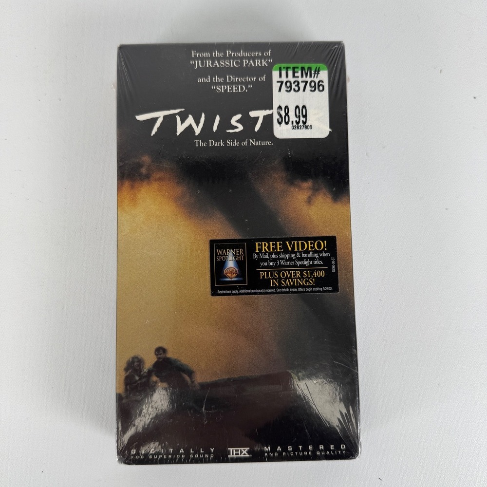 TWISTER - 1996‎ - VHS - Warner Bros. - FACTORY SEALED - NEW - Bill Paxton